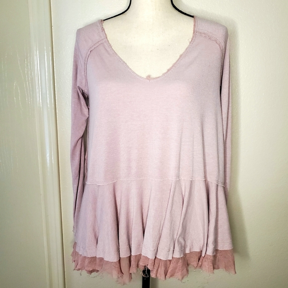 We The Free by Free People Tangerine Long Sleeve Tee Size XS‎ - Picture 2 of 9